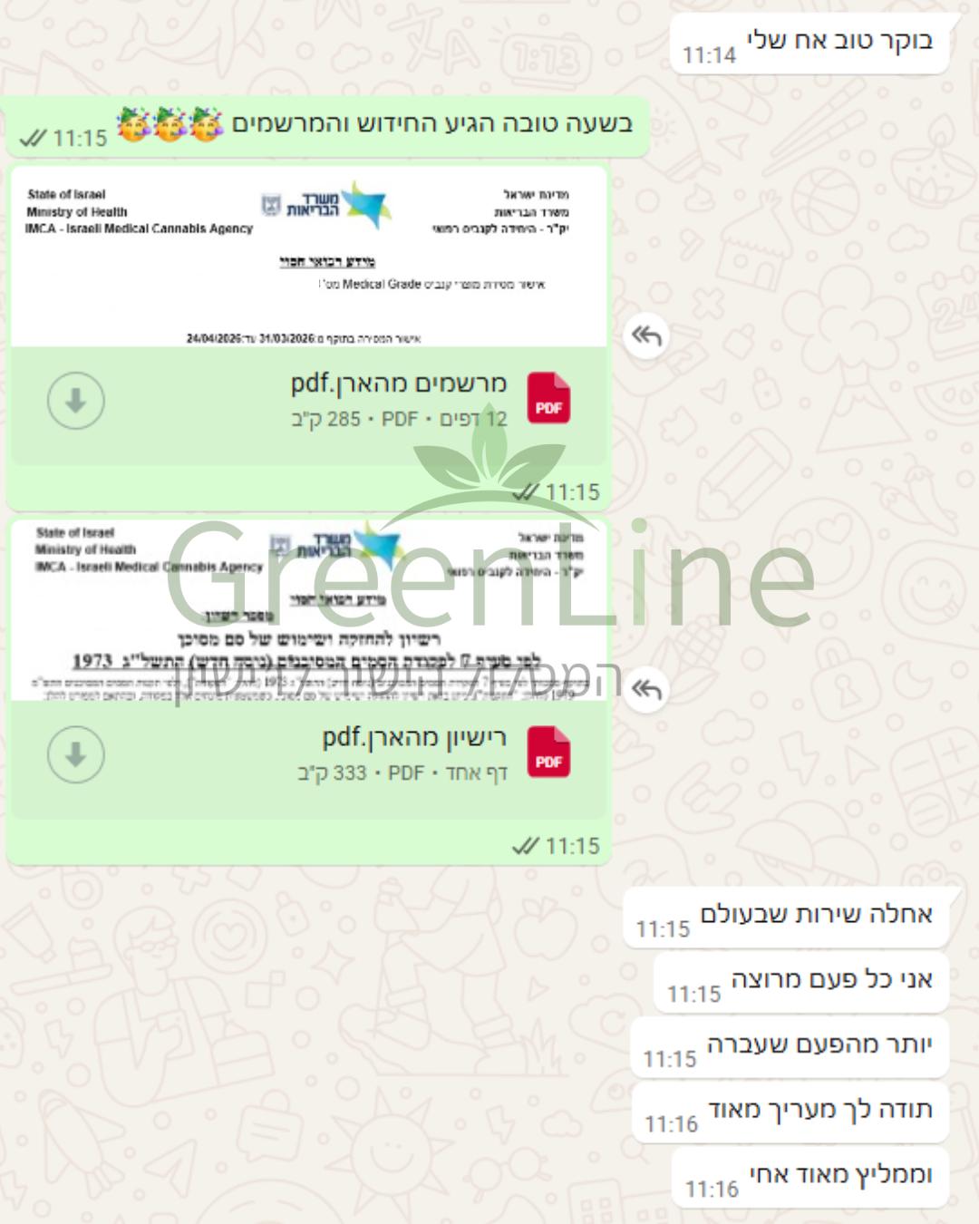 המלצת לקוח אמיתית — מהארן: אחלה שירות, כל פעם מרוצה יותר, ממליץ מאוד