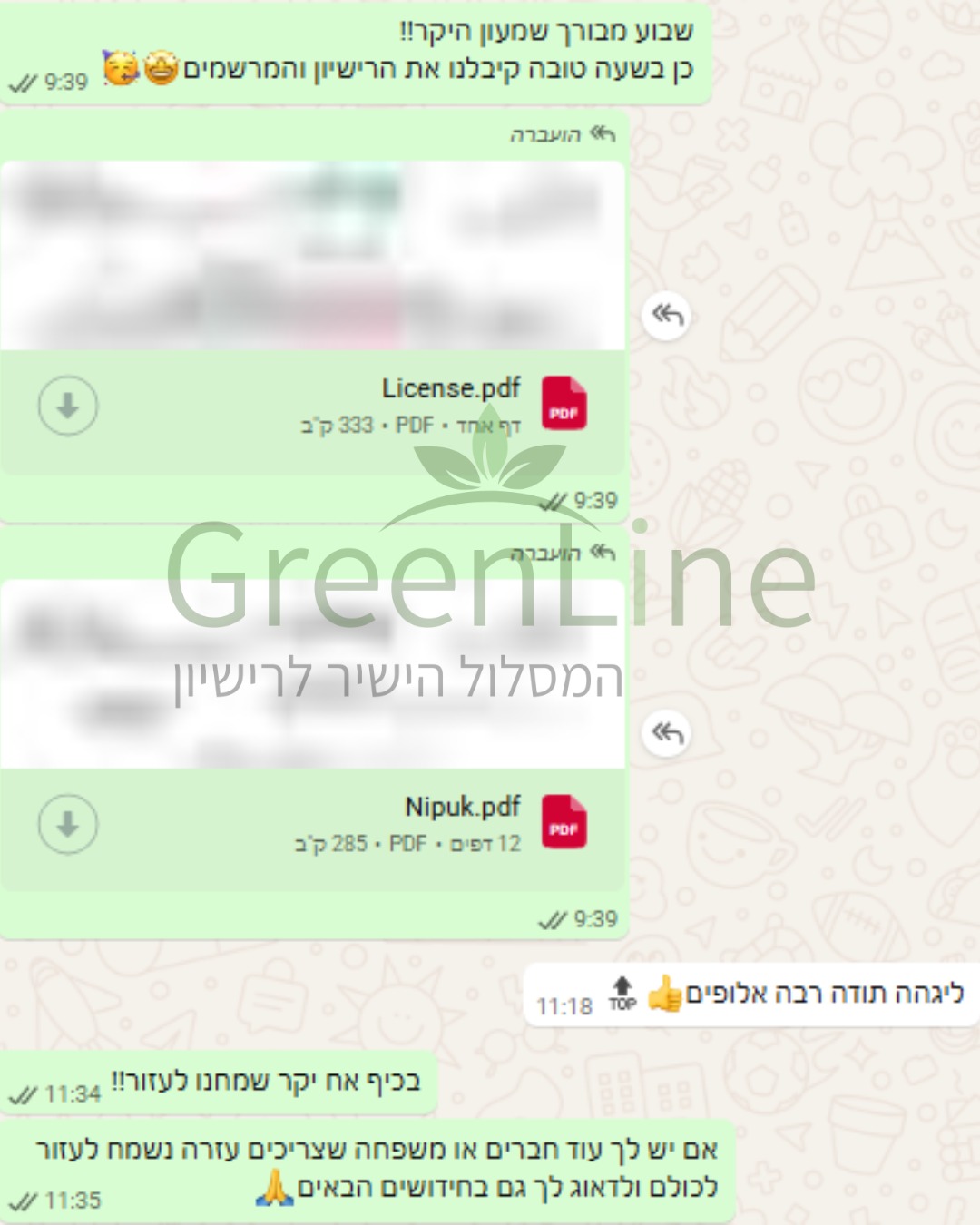 המלצת לקוח אמיתית — שמעון: תודה רבה אלופים